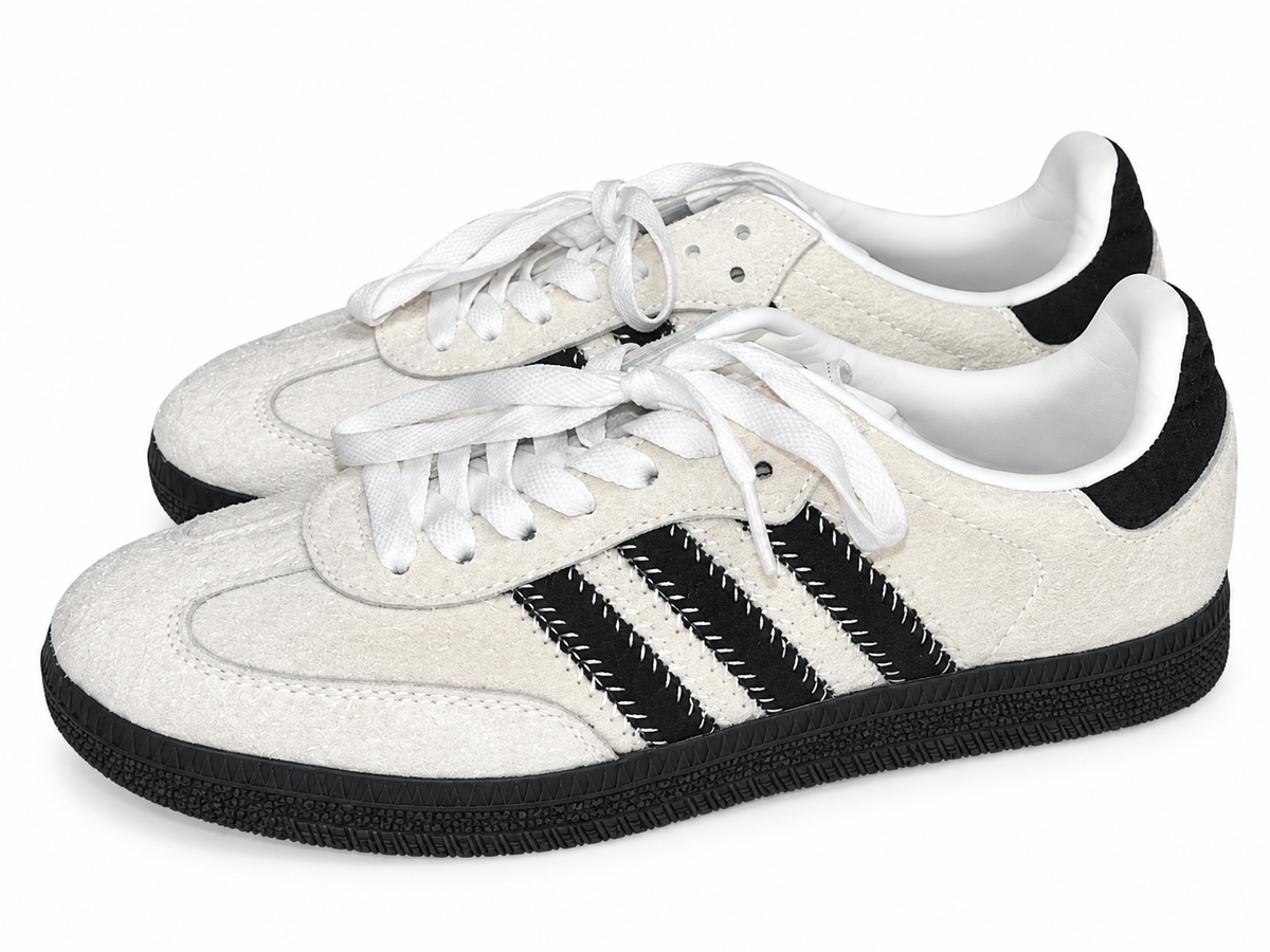 Adidas Samba OG – Cream & Black Pony Hair