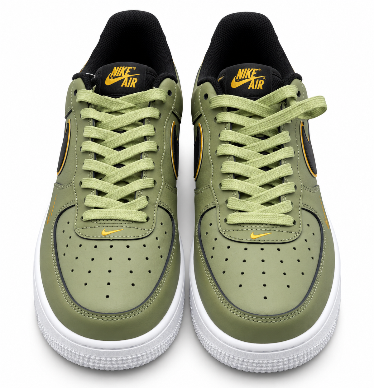Nike Air Force 1 Low – Olive Green, Black & Gold