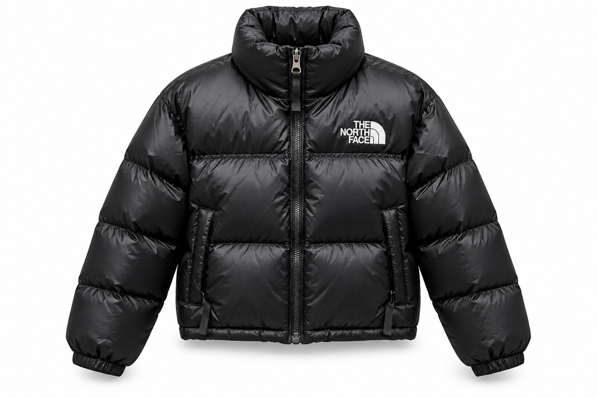 The North Face Cropped Puffer Jacket – Black