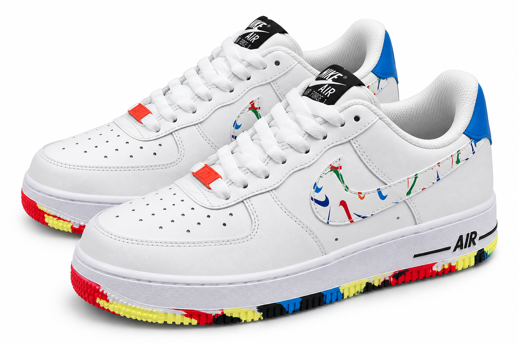 Nike Air Force 1 Low – White Multicolor Splash