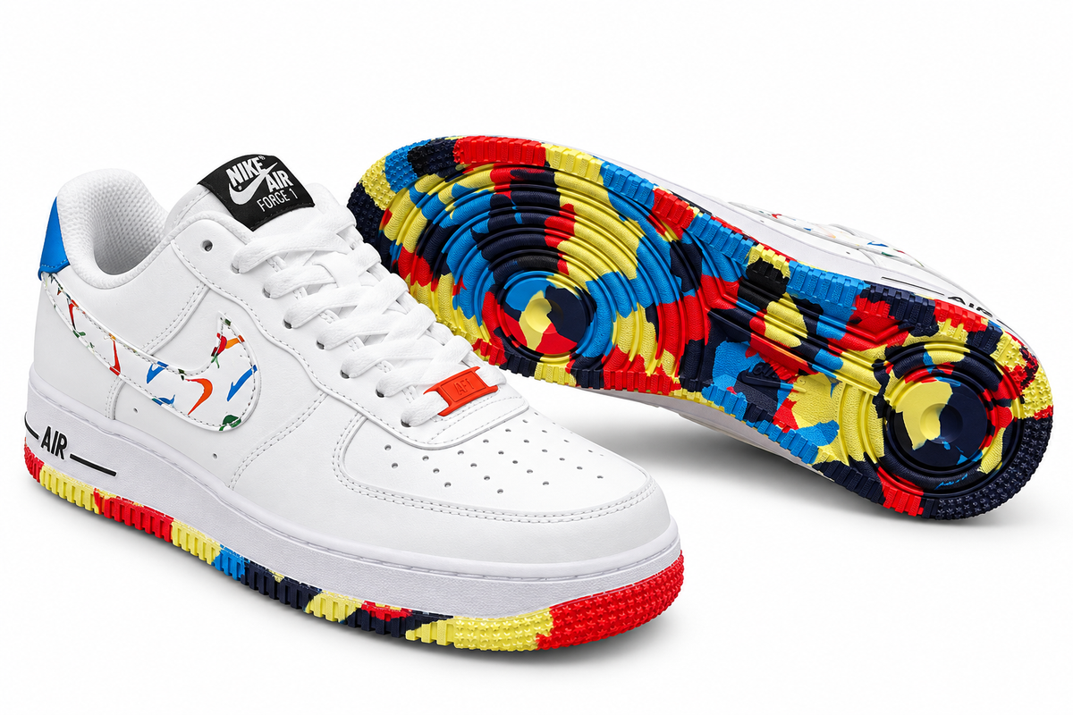 Nike Air Force 1 Low – White Multicolor Splash