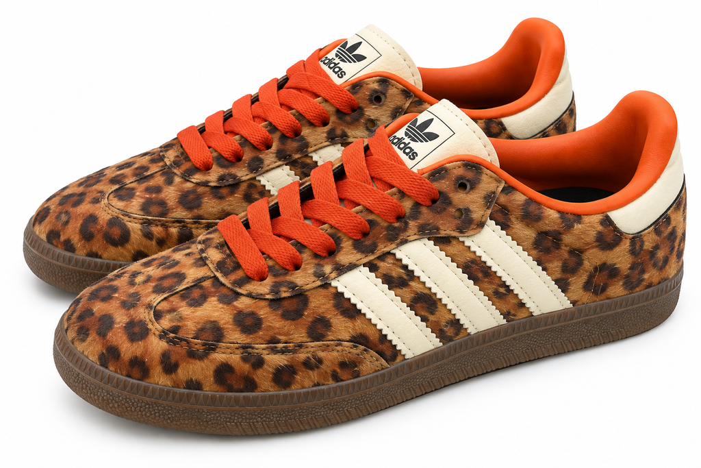 Adidas Samba OG – Leopard Print & Orange