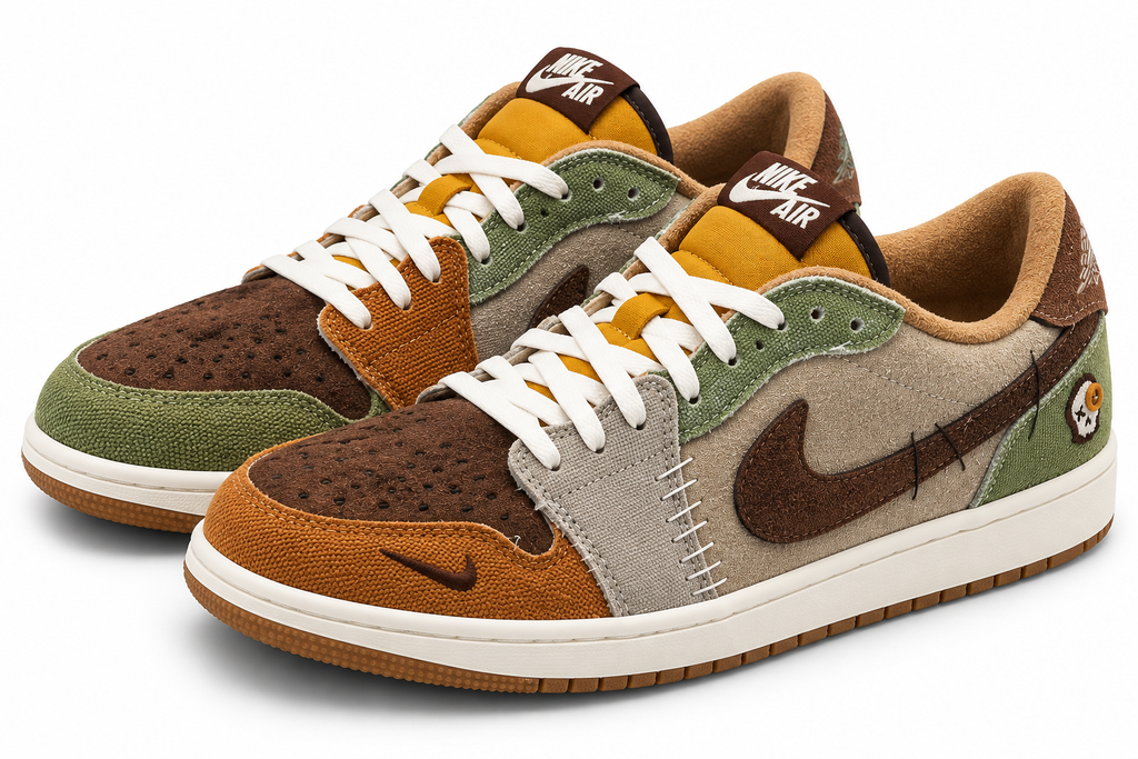Jordan 1 Low OG x Zion Williamson “Voodoo” – Brown / Green